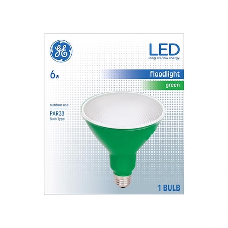 Current GE PAR 38 E26 (Medium) LED Floodlight Bulb Green 1 pk 93100881